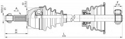 OPEN PARTS drs615100 -  Приводной вал